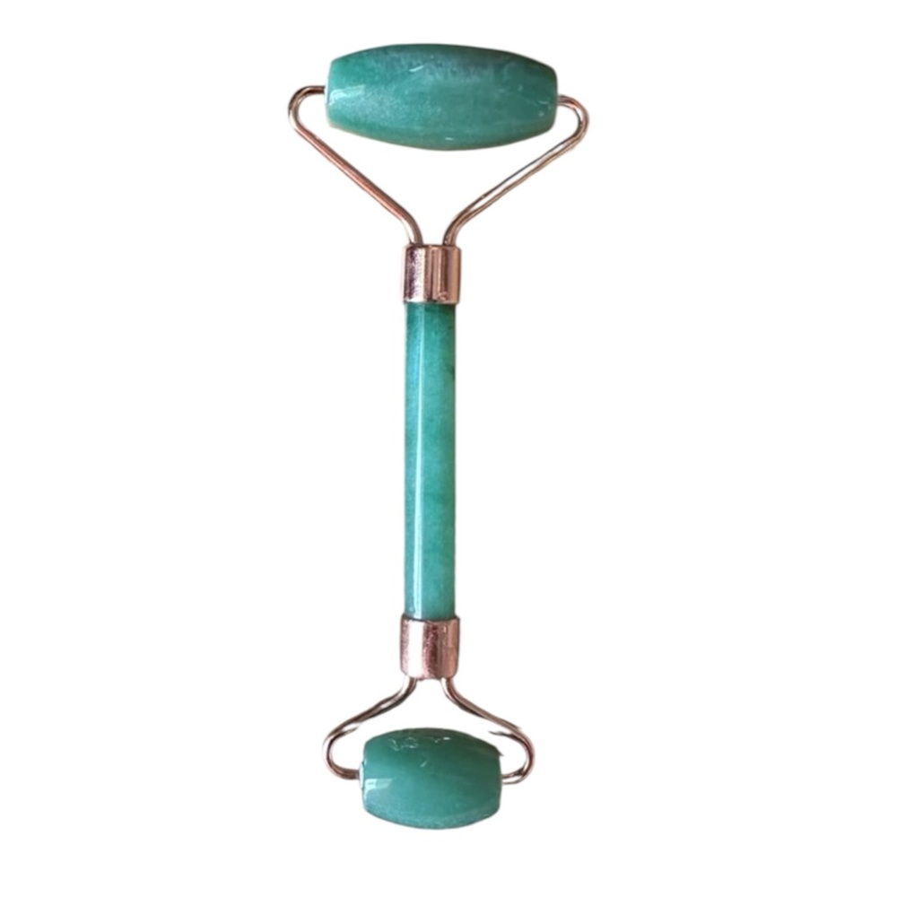 Aventurine Crystal Stone Face Roller Skincare Fine Lines Wrinkles Lymphatic